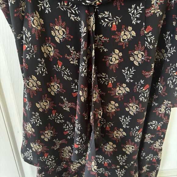 Nasty Gal Y2K Plunging V Neck Whimsigoth Floral Midi Dress Size 2 Romantic Party - Picture 7 of 12